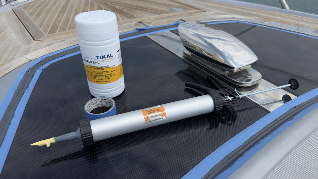 Professional yacht sealant replacement in Limassol