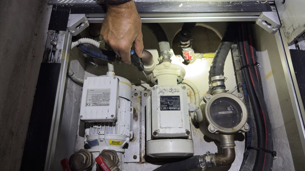 Yacht pumps and plumbing inspection in Cyprus