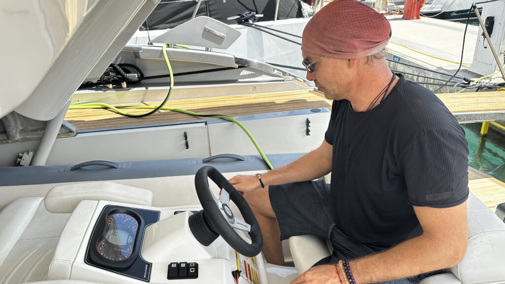 Tender boat check in Limassol Marina