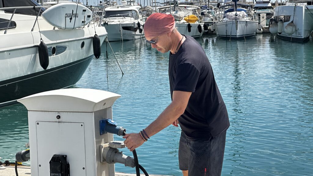 shore power check in Limassol Marina