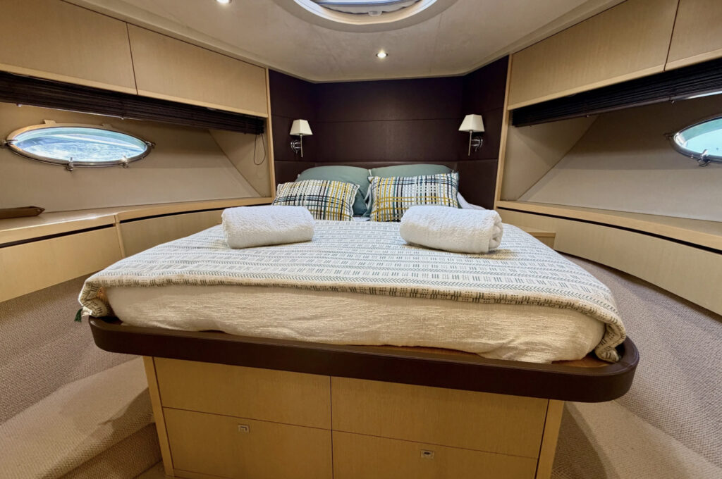 Princess V62 master cabin with double bed