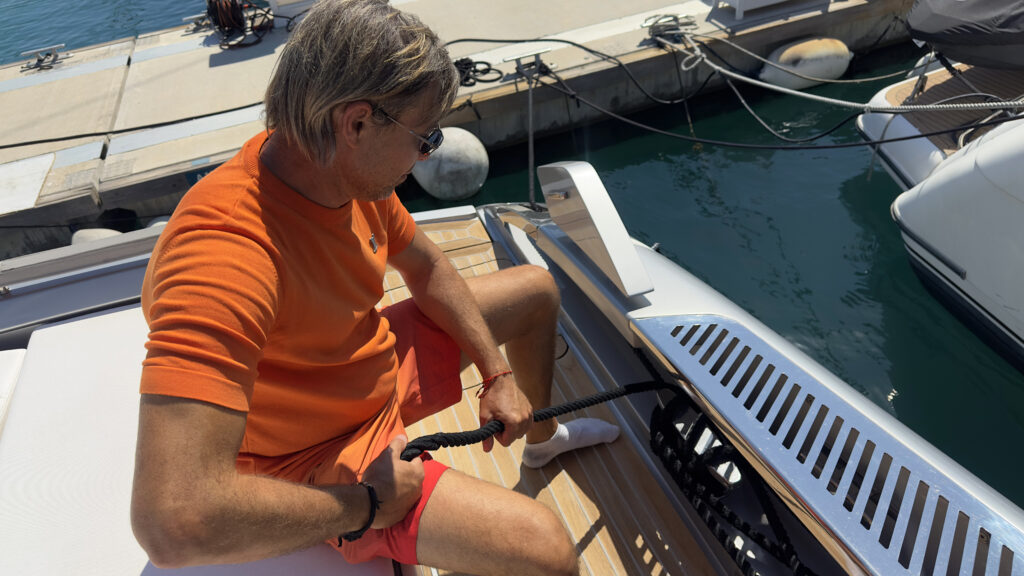 Regular yacht inspection at Limassol Marina in Cyprus