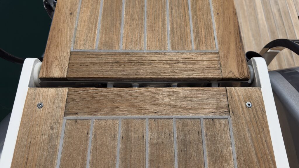 Used yacht teak deck condition inspection
