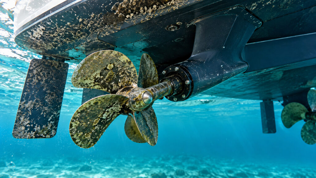 Yacht hull and propeller fouling causing increased fuel consumption